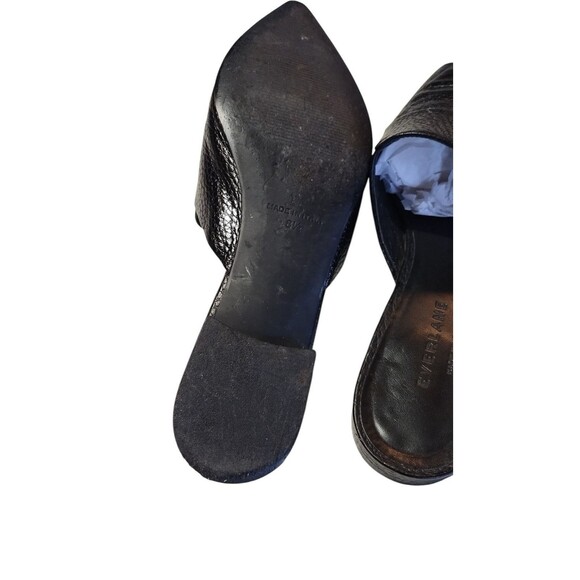 Everlane Womens The Boss Mule/Slip on Black Pebbled Italian Leather Size 8.5 - Picture 7 of 11